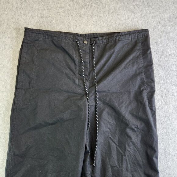 Lauren Ralph Lauren Pants Womens Small Black Drawstring Ankles Hidden Button Fly - Picture 2 of 16